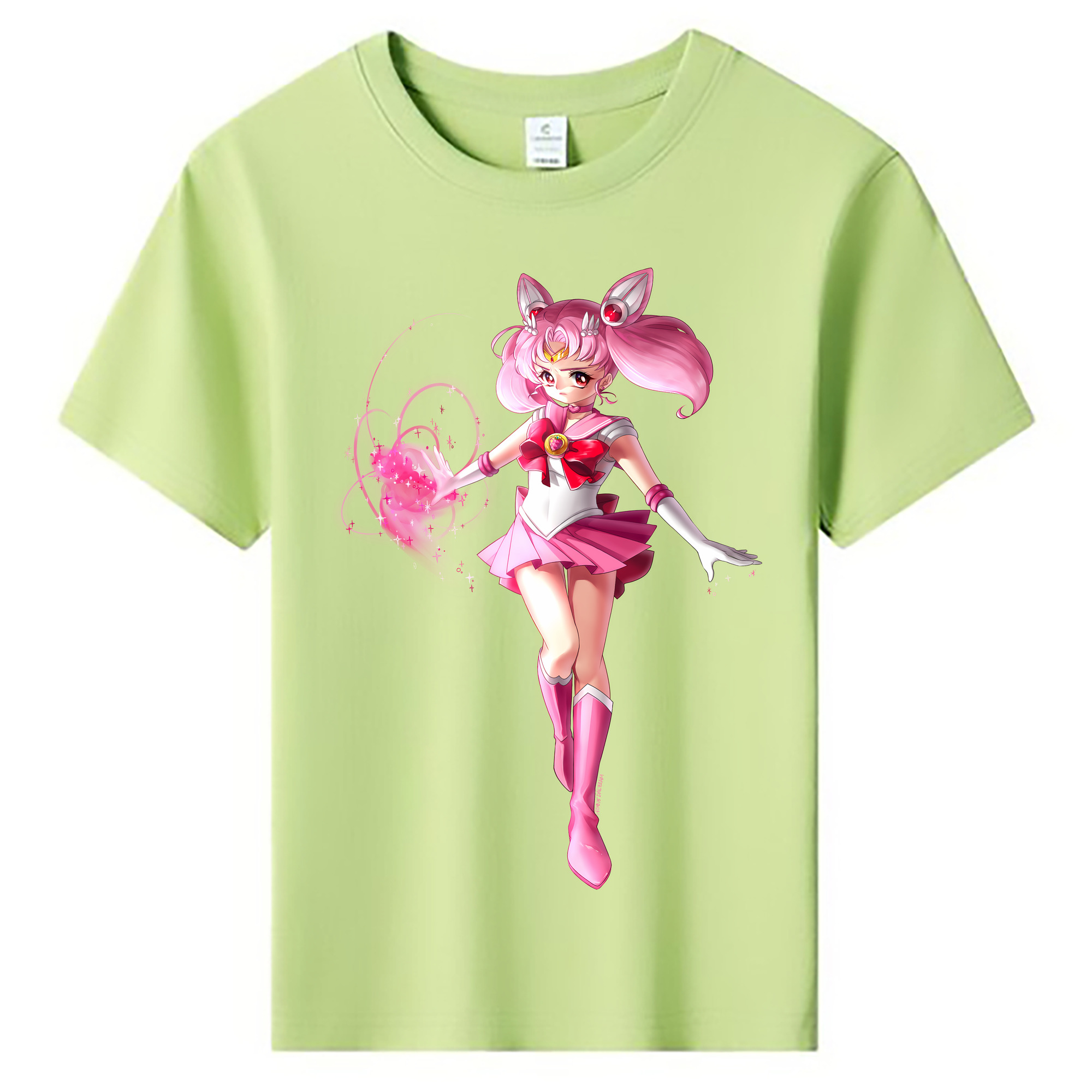 （画像用） 美少女戦士セーラームーン ちびうさ Sailor Moon Chibiusa Tsukino Usagi Small Lady Serenity 綿100％キッズTシャツ（フロントプリント）